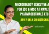 Microbiology Executive Jobs For BSc & MSc