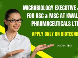 Microbiology Executive Jobs For BSc & MSc