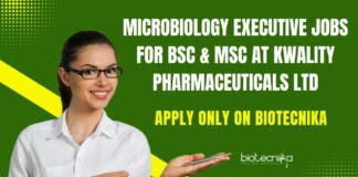 Microbiology Executive Jobs For BSc & MSc