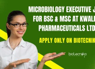 Microbiology Executive Jobs For BSc & MSc