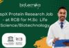 Biotech & Life Sciences Research Job at Regional Centre for Biotechnology, Apply Now! HspX Protein Research Job - at RCB