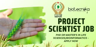 ICAR-NBPGR Project Scientist Job – Wheat Genomics Research
