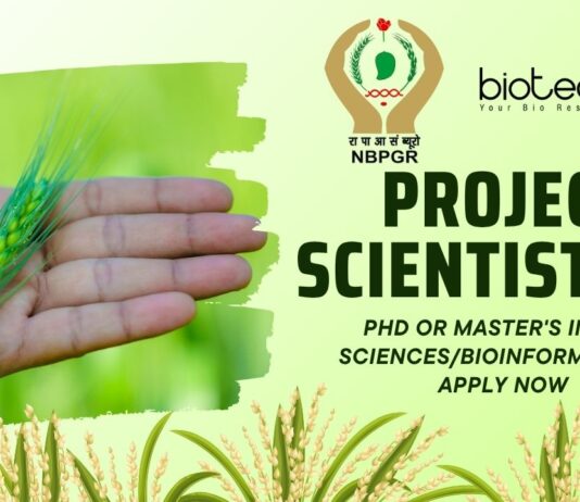 ICAR-NBPGR Project Scientist Job – Wheat Genomics Research