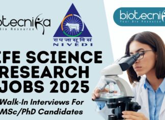 ICAR-NIVEDI Bengaluru Life Science Research Positions – June 2025 Walk-In Interviews