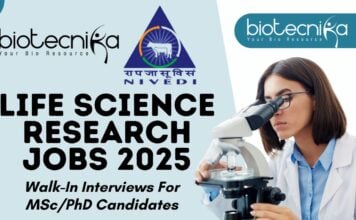 ICAR-NIVEDI Bengaluru Life Science Research Positions – June 2025 Walk-In Interviews