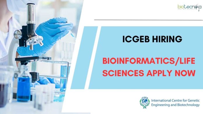 ICGEB Bioinformatics Project Jobs For PhD, Apply Now