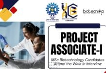 IICB Project Associate-I Vacancy – MSc Biotechnology Candidates Attend the Walk-in-Interview