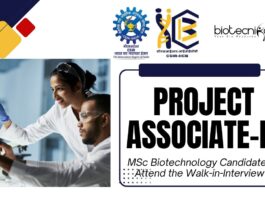IICB Project Associate-I Vacancy – MSc Biotechnology Candidates Attend the Walk-in-Interview