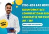 IISc Bioinformatics JRF/SRF Job Opening
