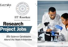 IIT Roorkee Project Job | BSc Science Candidates Attend the Walk-in-Interview  