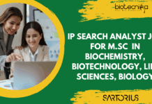 IP Analyst Jobs For Life Sciences at Sartorius, Apply Now!