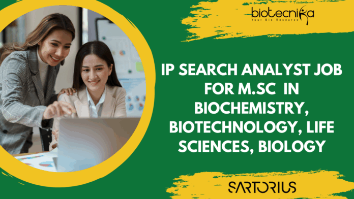 IP Analyst Jobs For Life Sciences at Sartorius, Apply Now!