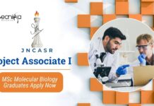 JNCASR Project Associate Job | MSc Molecular Biology Graduates Apply Now JNCASR Project Associate Job | MSc Molecular Biology Graduates Apply Now