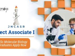 JNCASR Project Associate Job | MSc Molecular Biology Graduates Apply Now