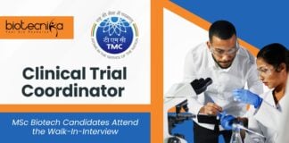 Clinical Trial Coordinator at Tata Memorial Hospital l MSc Biotech Candidates Attend the Walk-In-Interview