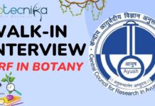 Walk-In for JRF in Botany at CSMCARI Chennai – M.Sc Botany Candidates Attend Interview on 12 June 2025 JRF Botany Job at CSMCARI Chennai – Interview 12 June 2025