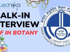 JRF Botany Job at CSMCARI Chennai – Interview 12 June 2025