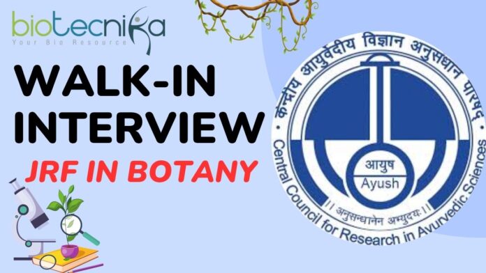 JRF Botany Job at CSMCARI Chennai – Interview 12 June 2025