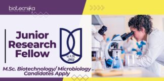 JRF Vacancy at JNU for Biotech Project on Host-Pathogen Study, Apply Now! 