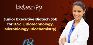 Junior Executive Biotech Job