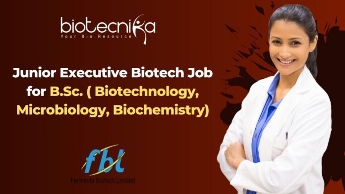 Junior Executive Biotech Job