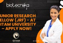Junior Research Fellow (JRF) - at GITAM Universityo