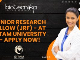 Junior Research Fellow (JRF) - at GITAM Universityo