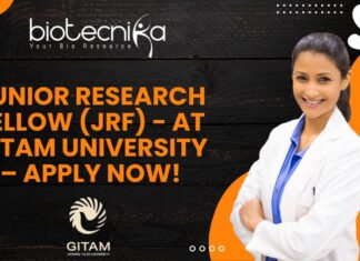 Junior Research Fellow (JRF) - at GITAM Universityo