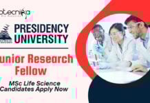 Junior Research Fellow at Presidency University – MSc Life Science Candidates Apply Now