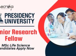 Junior Research Fellow at Presidency University – MSc Life Science Candidates Apply Now