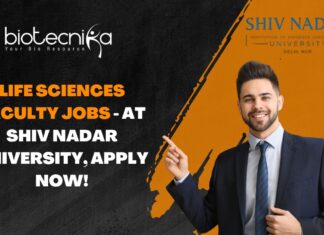 Life Sciences Faculty Jobs - at Shiv Nadar University