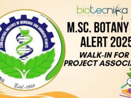 M.Sc. Botany Jobs 2025 – Apply at CSIR-CIMAP Bengaluru