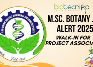 M.Sc. Botany Jobs 2025 – Apply at CSIR-CIMAP Bengaluru