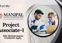 MAHE Manipal Project Associate-I Job – MSc Bioinformatics Graduates Apply 
