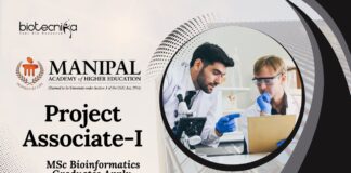 MAHE Manipal Project Associate-I Job – MSc Bioinformatics Graduates Apply 