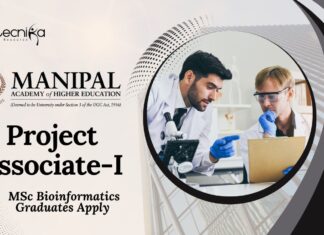 MAHE Manipal Project Associate-I Job – MSc Bioinformatics Graduates Apply 