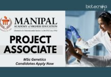MAHE Project Associate Job – MSc Genetics Candidates Apply Now
