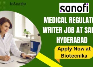 Medical Regulatory Writer Job at Sanofi Hyderabad