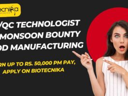 QA/QC Technologist Jobs Chennai