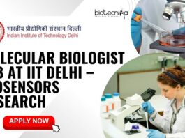Molecular Biologist Job at IIT Delhi – Biosensors Research (1)
