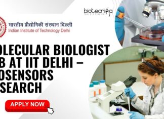 Molecular Biologist Job at IIT Delhi – Biosensors Research (1)