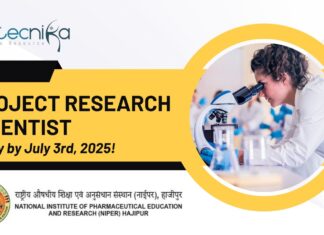 NIPER Hajipur Hiring Project Research Scientist 2025