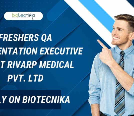 Freshers QA Jobs at Rivarp Medical Pvt. Ltd.