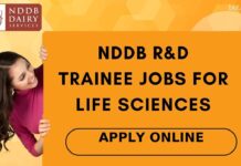 NDDB R&D Trainee Jobs For Life Sciences