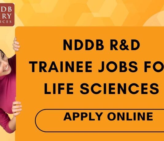NDDB R&D Trainee Jobs For Life Sciences