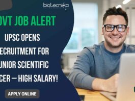 UPSC Junior Scientific Officer Recruitment 2025