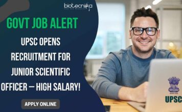 UPSC Junior Scientific Officer Recruitment 2025