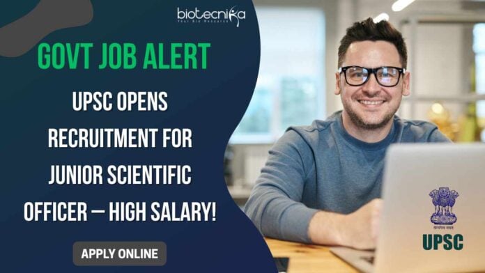 UPSC Junior Scientific Officer Recruitment 2025