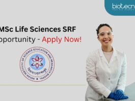 MSc Life Sciences SRF Opportunity - Apply Now!