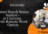 Patent Search Senior Analyst - at Clarivate